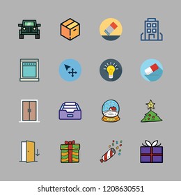 new icon set. vector set about idea, move, suv and oven icons set.