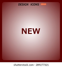 New. icon. vector. Flat design style.