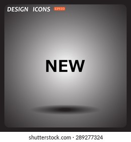New. icon. vector. Flat design style.