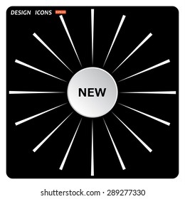 New. icon. vector. Flat design style.