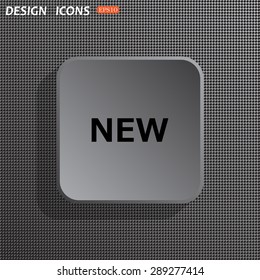 New. icon. vector. Flat design style.