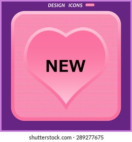 New. icon. vector. Flat design style.