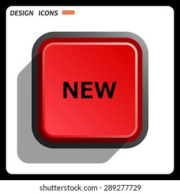 New. icon. vector. Flat design style.