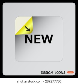 New. icon. vector. Flat design style.