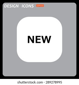 New. icon. vector. Flat design style.