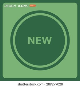 New. icon. vector. Flat design style.