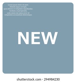 New. icon. vector. Flat design style.