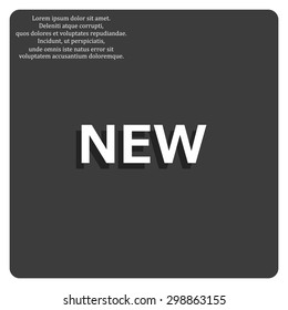 New. icon. vector. Flat design style.