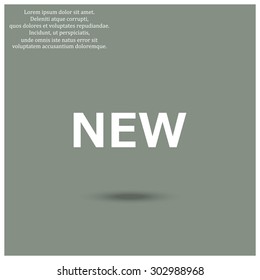 New. icon. vector. Flat design style.