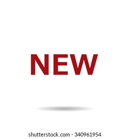 New. icon. vector. Flat design style.