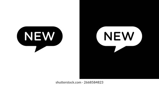 Neues Symbol, Vektorsymbol mit flachem Hintergrund. Flache Abbildung.