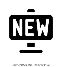 novo ícone. ícone de glifos vetoriais para o seu design de site, celular, apresentação e logotipo.