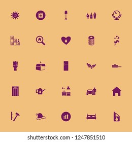 new icon. new vector icons set shovel, growing graph, home and search house