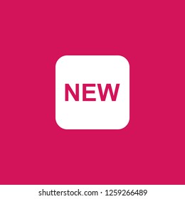 new icon vector. new sign on pink background. new icon for web and app