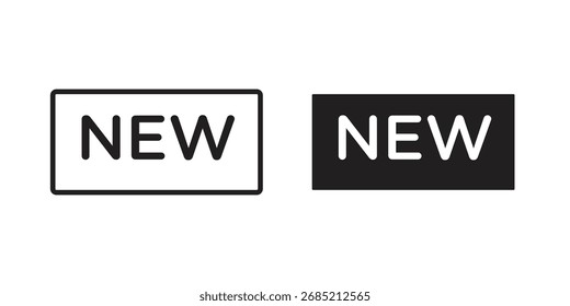 Símbolo de signo de Vector de icono Nuevo