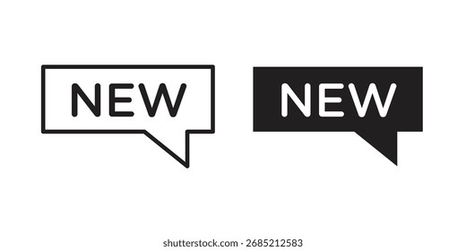 Símbolo de signo de Vector de icono Nuevo