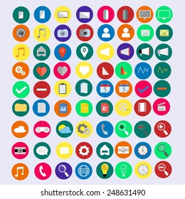 The new icon for website or user interfere smart phone color design.