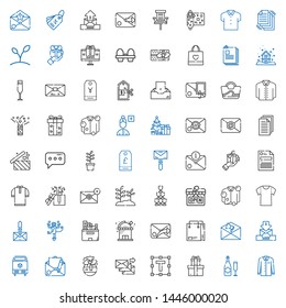 new icons set. Collection of new with shirt, champagne, gifts, text formatting, email, gift, ice, notification, shopping bag, observatory, files. Editable and scalable new icons.