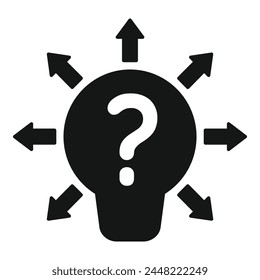 New idea critical thinking icon simple vector. Reason guess. Job plan problem