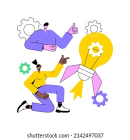 New Idea Generation Abstract Concept Vector Illustration. Business Model Innovation, Entrepreneurship Success, Innovation Management, Abstract And Visual Ideas, Creative Thinking Abstract Metaphor.