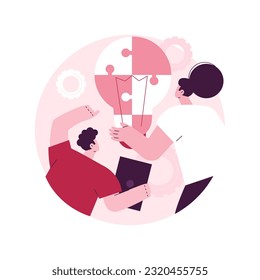 New idea generation abstract concept vector illustration. Business model innovation, entrepreneurship success, innovation management, abstract and visual ideas, creative thinking abstract metaphor.