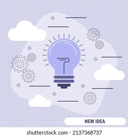 New idea generator flat design style vector concept illustration