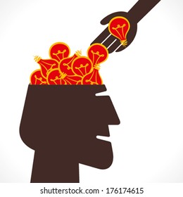 new idea in head concept vector