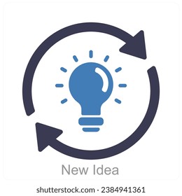 Nuevo concepto de ícono de Idea e Idea