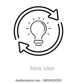 Nuevo concepto de ícono de Idea e Idea