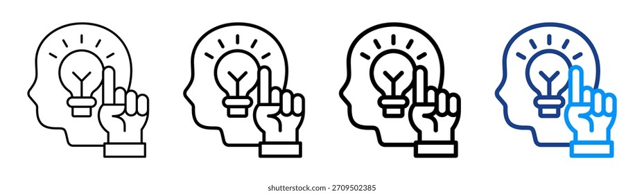 Conjunto de Colección de contorno diferente de ícono de idea Nueva