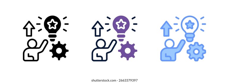 Nuevo elemento de icono de idea para diseño y Vector