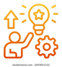 Neues Ideensymbol für Design und Vektorgrafik
