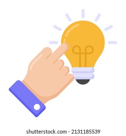 A new idea icon in flat design 

