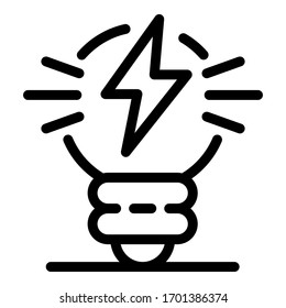 New idea icon. Outline new idea vector icon for web design isolated on white background