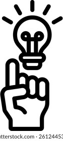 New Idea Icon Outline Vector Illustration