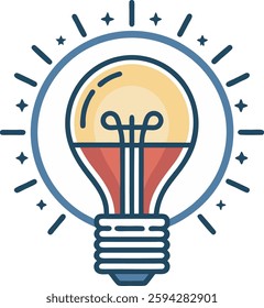 New idea ligh bulb vector logo icon