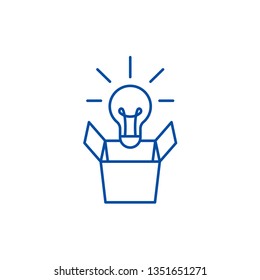 New idea line icon concept. New idea flat  vector symbol, sign, outline illustration.