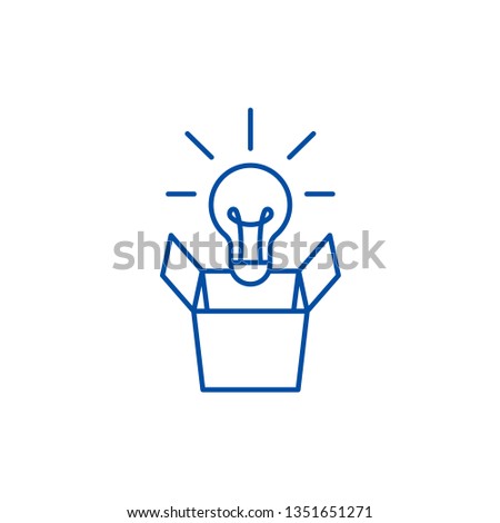 New idea line icon concept. New idea flat  vector symbol, sign, outline illustration.