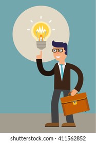 New idea vector cartoon illustration