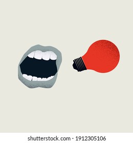 New idea vector concept. Symbol of creativity, brainstorming. Eps10 illustration.