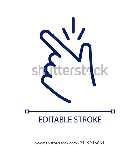 New ideas metaphor pixel perfect RGB color icon. Clicking fingers. Ok gesture. Remember thought. Isolated vector illustration. Simple filled line drawing. Editable stroke. Arial font used