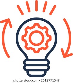 New Ideas In Process Icon Color Line Vector Illustration