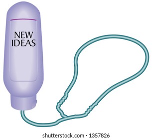 New Ideas Shampoo Bottle with Light Bulb