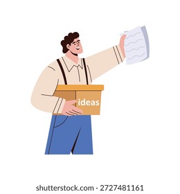 Ilustración de concepto de Vector de nuevas ideas. Archivo EPS 
