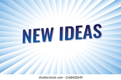 New ideas word tag. blue banner design template for marketing. Special offer promotion or retail. background banner modern graphic design for store shop, online store, website, landing page