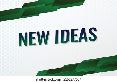 New ideas word tag. green banner design template for marketing. Special offer promotion or retail. background banner modern graphic design for store shop, online store, website, landing page
