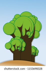 New Illustration Tree Vector