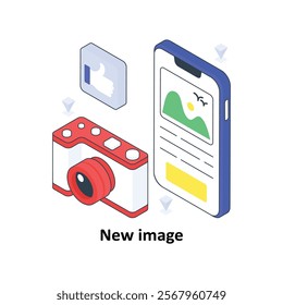 New image isometric Colored illustration. EPS File stock illustration