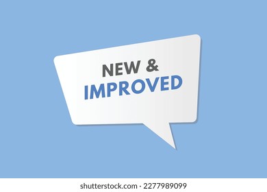 New Improved text Button. New Improved Sign Icon Label Sticker Web Buttons