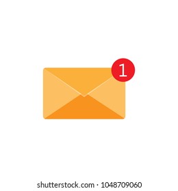 New incoming message icon, message sign. Mail, email. Vector illustration.